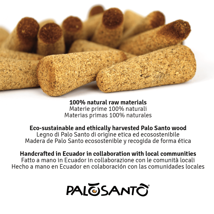 Incenso in Coni di Palo Santo 'Amarillo' Naturale ed Ecosostenibile