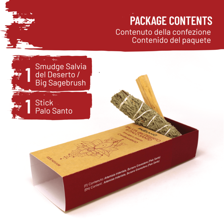 Salvia del Deserto & Palo Santo - Smudge e Paletto Incenso Naturale ed Ecosostenibile