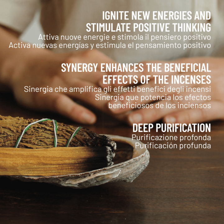 Cedro & Palo Santo - Smudge e Paletto Incenso Naturale ed Ecosostenibile