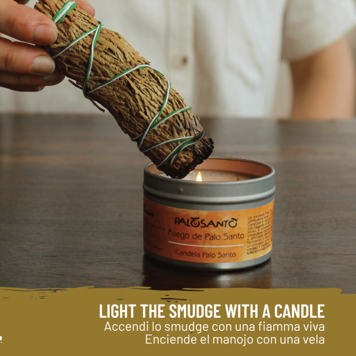 Cedro & Palo Santo - Smudge e Paletto Incenso Naturale ed Ecosostenibile