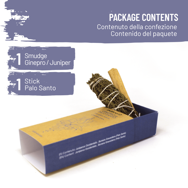 Ginepro & Palo Santo - Smudge e Paletto Incenso Naturale ed Ecosostenibile