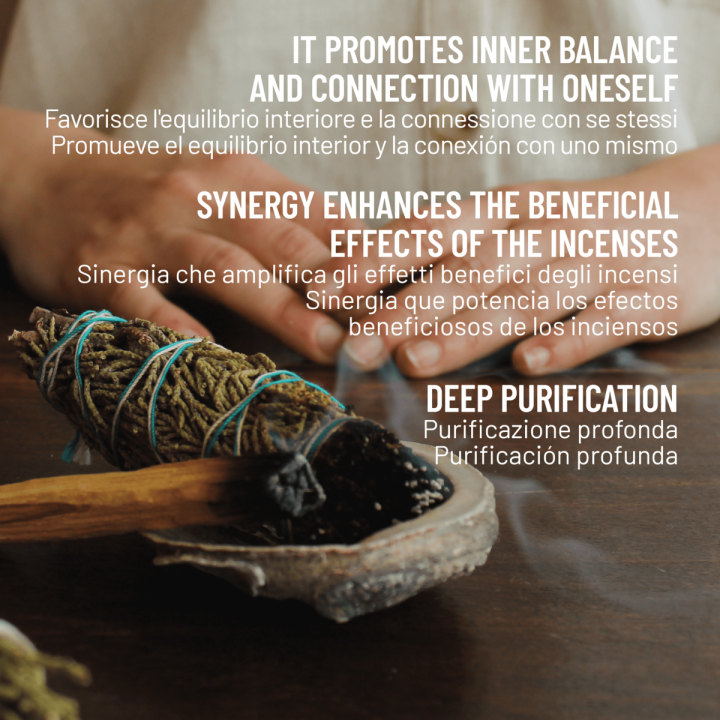 Ginepro & Palo Santo - Smudge e Paletto Incenso Naturale ed Ecosostenibile