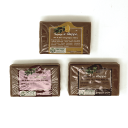 Kit Saponette Aleppo Profumate – Miele, Agarwood, Zafferano