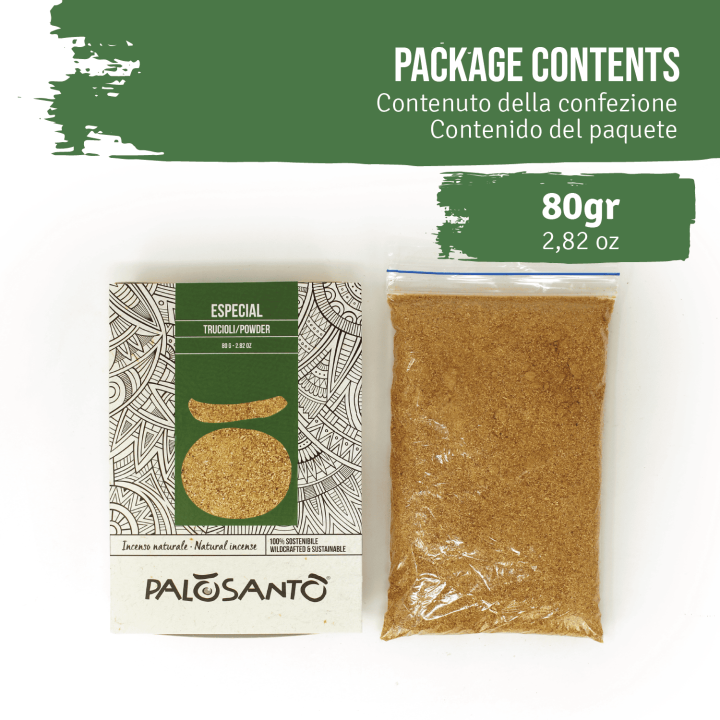 Trucioli di Legno Palo Santo 'Especial' Incenso Naturale in Polvere