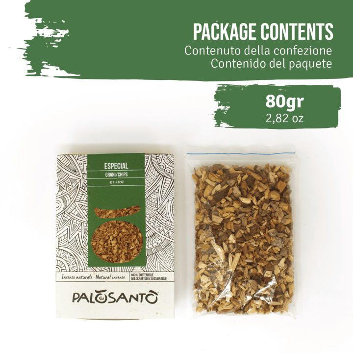 Grani di Legno Palo Santo 'Especial' Incenso Naturale e Ecosostenibile
